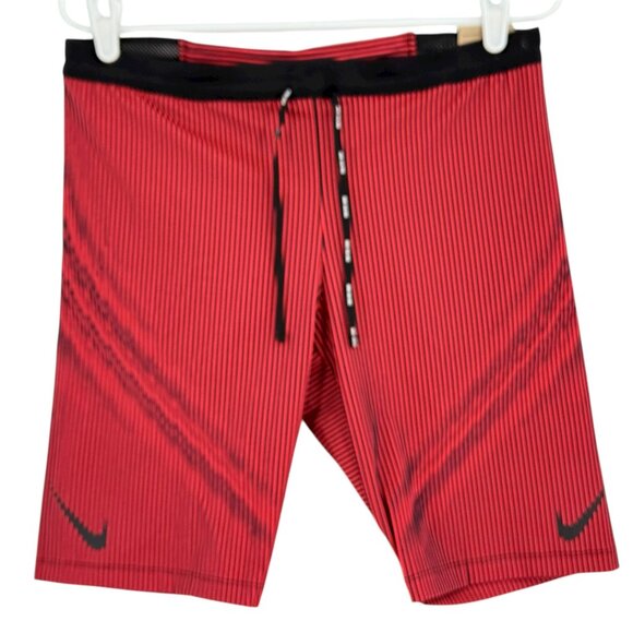Nike Men's Dri-Fit ADV Running Shorts Size XL Red Black Tight Fit NWT - Picture 1 of 13